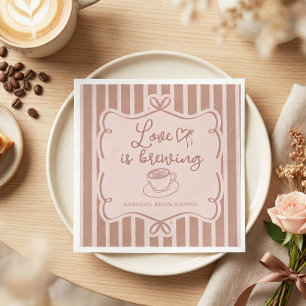 Servilleta De Papel Platos para Desayuno Nupcial de Café "El Amor se E