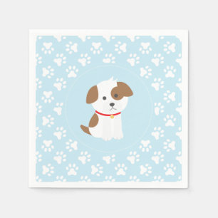 Servilleta De Papel Platos para fiesta de cumpleaños de cachorro con h