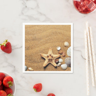 Servilleta De Papel Playa de Holiday Seashells