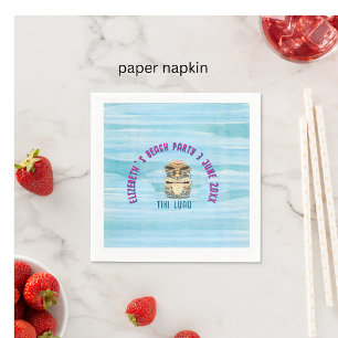 Servilleta De Papel playa de isla tropical de tiki luau