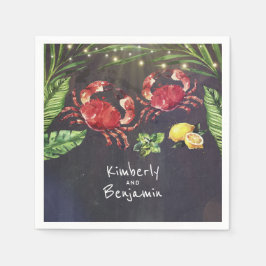 Servilleta De Papel Playa de la costa tropical del cangrejo