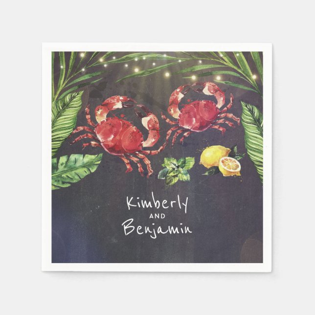 Servilleta De Papel Playa de la costa tropical del cangrejo (Anverso)