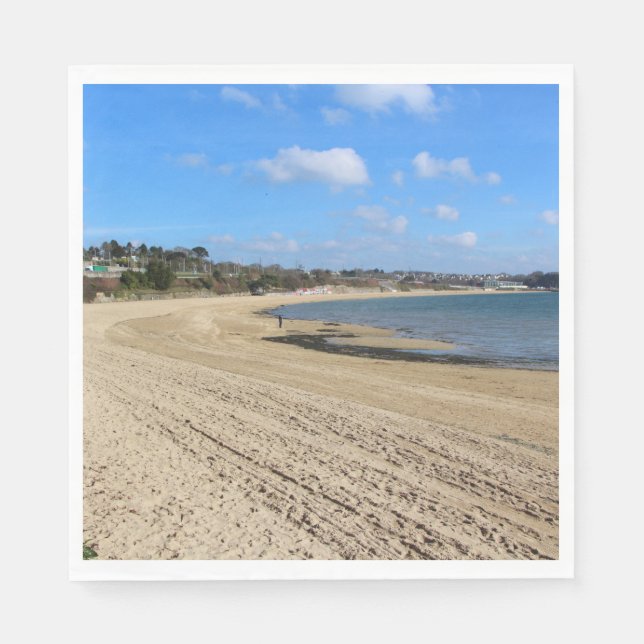 Servilleta De Papel Playa de Moulin Blanc en Brest (Anverso)