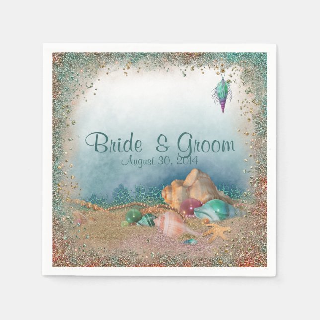 Servilleta De Papel Playa Tropical (Anverso)