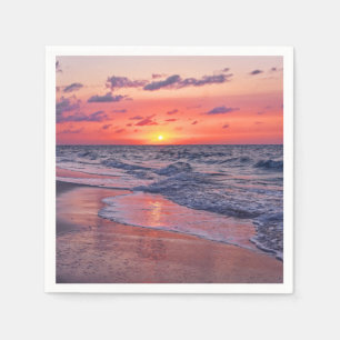 Servilleta De Papel Playa Tropical Bahamas Sunset Paradise