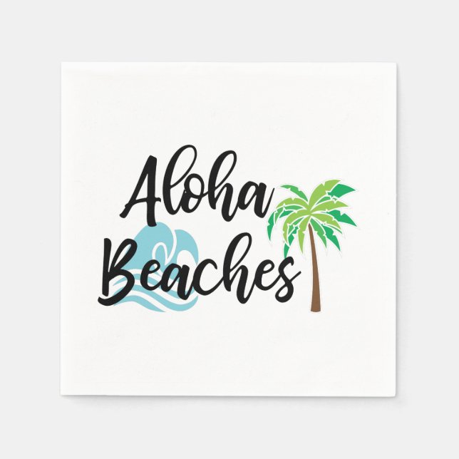 Servilleta De Papel playas de aloha (Anverso)