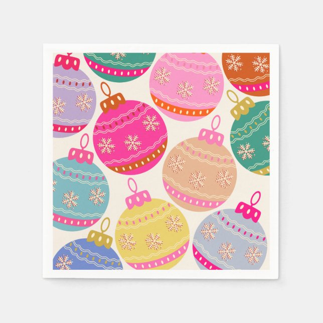 Servilleta De Papel Playas de Navidad de época (Anverso)