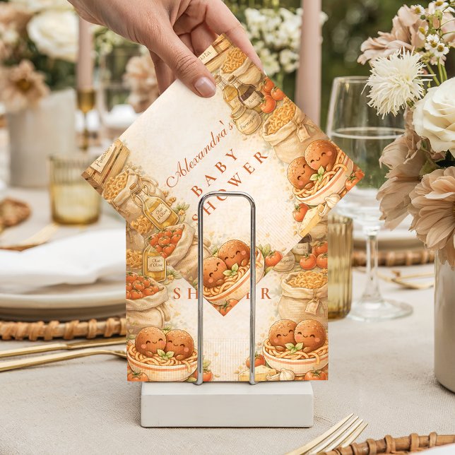 Servilleta De Papel Playful Little Meatball Baby Shower (Subido por el creador)