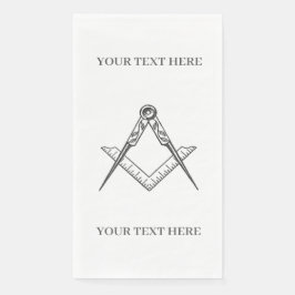 Servilleta De Papel Plaza masónica de masón y brújula