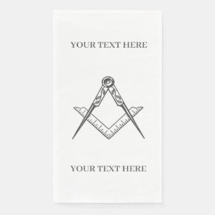 Servilleta De Papel Plaza masónica de masón y brújula