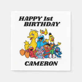 Servilleta De Papel Plaza Sésamo Pals Primer Cumpleaños