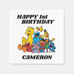Servilleta De Papel Plaza Sésamo Pals Primer Cumpleaños