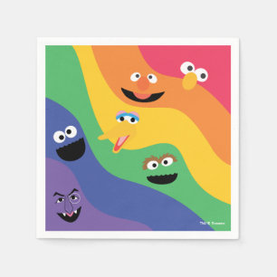 Servilleta De Papel Plaza Sésamo Pega Papel Arcoiris