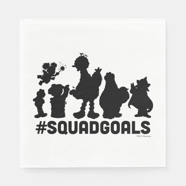 Servilleta De Papel Plaza Sésamo - #SquadGoals (Anverso)