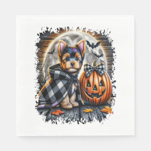 Servilleta De Papel Plaza Yorkie Dog Halloween