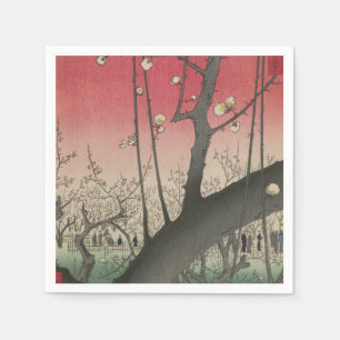 Servilleta De Papel Plum Estate Japonés Edo Woodblock Plum
