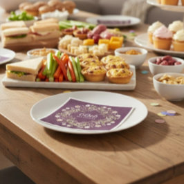 Servilleta De Papel Plum Floral Wreath 60th Birthday Paper Napkins