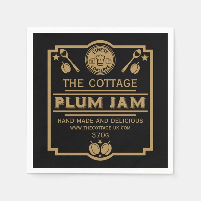 Servilleta De Papel Plum Jam Conserve Maker (Anverso)