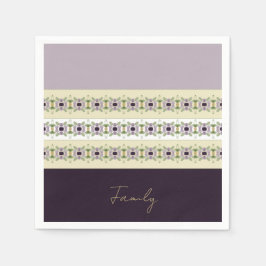 Servilleta De Papel Plum Mauve y Beige