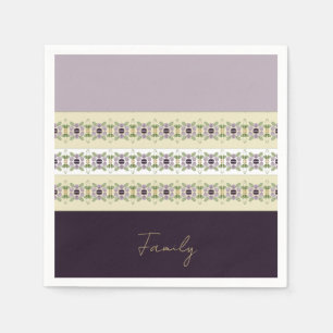 Servilleta De Papel Plum Mauve y Beige