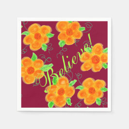 Servilleta De Papel Plum Naranja Y Lime