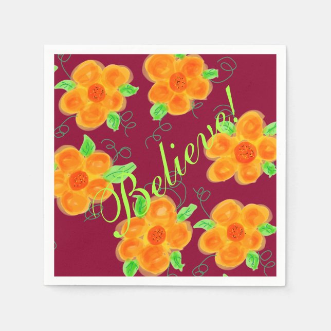 Servilleta De Papel Plum Naranja Y Lime (Anverso)