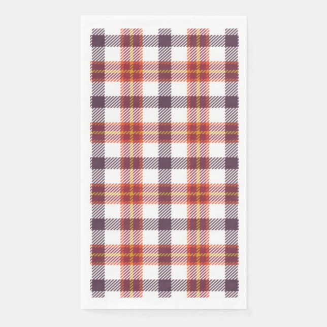 Servilleta De Papel Plum Plaid (Anverso)