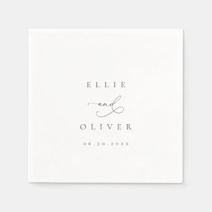 Servilleta De Papel Plum Purple Boho Boda Cocktail Moderno I