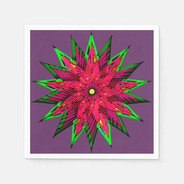 Servilleta De Papel Plum Wondear Poinsettia WOW (Anverso)