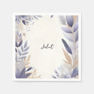 Servilleta De Papel Pluma Caída Verano Lavanda Sage Bridal Ducha