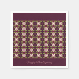 Servilleta De Papel Pluma Oscura Y Verde Olivo