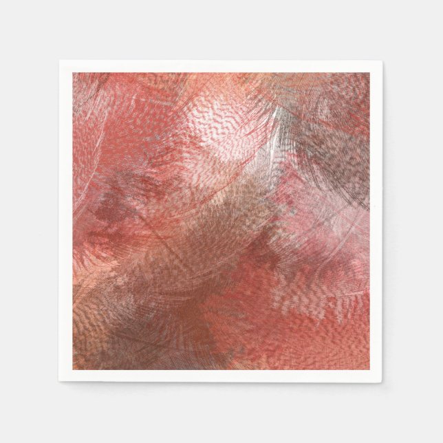 Servilleta De Papel Plume rouge (Anverso)