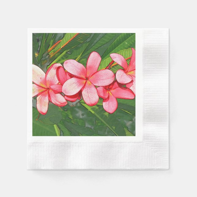 Servilleta De Papel Plumerias (Anverso)
