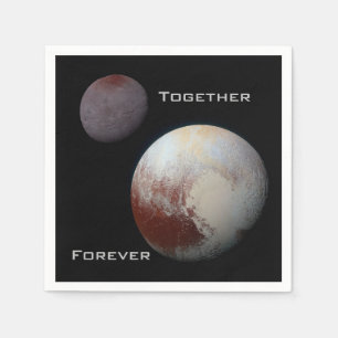 Servilleta De Papel Plutón Charon Juntos Forever Cocktail Napkins