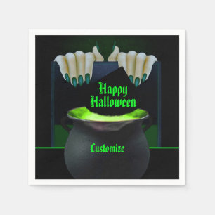 Servilleta De Papel Poción de brujas negra y verde