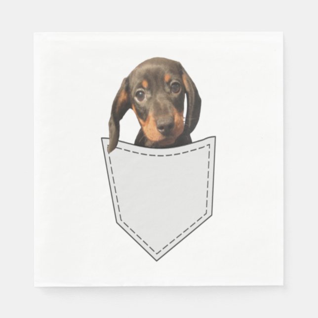 Servilleta De Papel Pocket Dog Dachshund (Anverso)