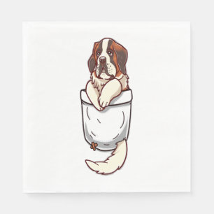 Servilleta De Papel Pocket St Bernard Puppy