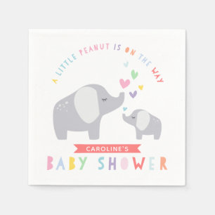 Servilleta De Papel Poco arco iris del elefante el   Baby Shower el  