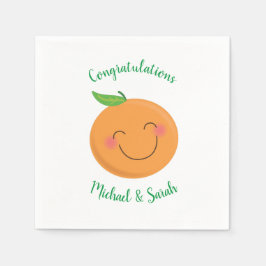 Servilleta De Papel Poco Cutie Tangerine Baby Shower Sexo Neutral