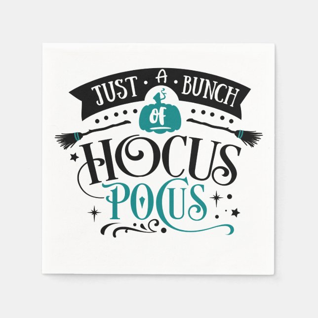 Servilleta De Papel Pocus Halloween Typography Napkins (Anverso)