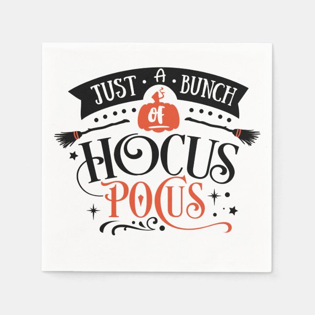 Servilleta De Papel Pocus Halloween Typography Napkins (Anverso)