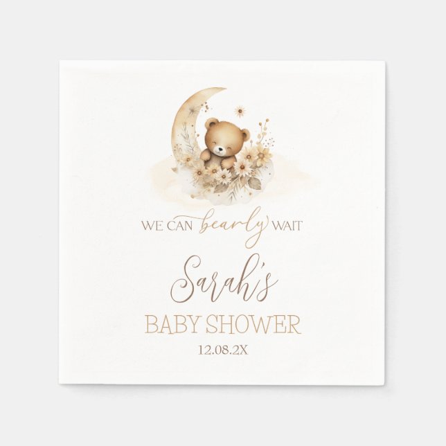 Servilleta De Papel Podemos esperar a Baby Shower (Anverso)