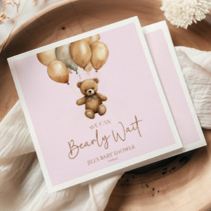 Servilleta De Papel Podemos Esperar A Boho Teddy Bear Baby Shower