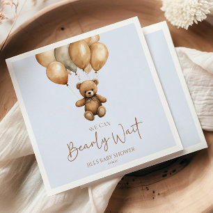 Servilleta De Papel Podemos Esperar A Boho Teddy Bear Baby Shower