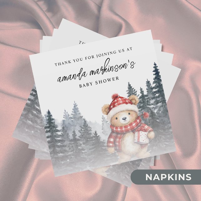 Servilleta De Papel Podemos esperar a que Baby Shower de invierno (Subido por el creador)
