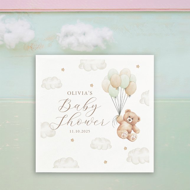 Servilleta De Papel Podemos esperar a que Baby Shower sea neutral desd (Subido por el creador)
