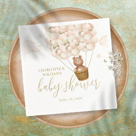 Servilleta De Papel Podemos Esperar A Teddy Bear Baby Shower