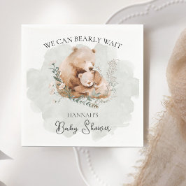 Servilleta De Papel Podemos Esperar A Teddy Bear Baby Shower