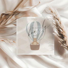 Servilleta De Papel Podemos Esperar. | Baby Boy Blue Balloon Shower