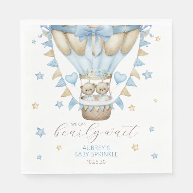 Servilleta De Papel Podemos Esperar Beber Bebé Bebé (Anverso)